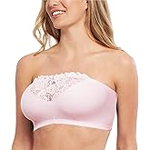Carole Martin Strapless Bras for Women, Wireless Womens Bandeau Bra from Small to Plus Size