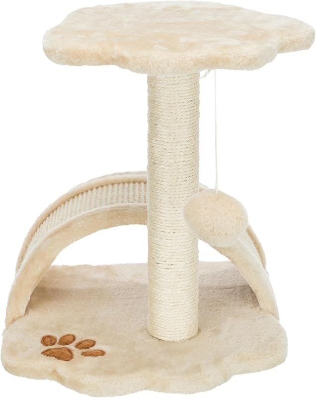 Kratzbaum Vitoria 43 cm in beige/natur – kleiner Katzenbaum für junge & kleine Katzen mit gemütlicher Liegefläche, komfortabel & stabil – 43751