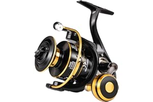 Sougayilang Spinning Reels Light Weight Ultra Smooth Powerful Fishing Reels Red & Blue & Golden