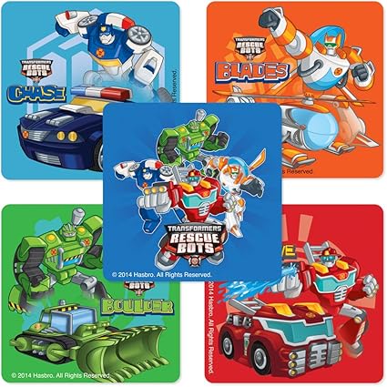 Amazon Com Smilemakers Transformers Rescue Bots Stickers