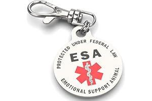K9KING ESA tag Emotional support animal tag emotional support animals ID emotional support dog vest Service Dog animal ESA service dog patch tag collar tags for small dogs collars medical patches sevice esa