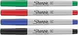 Sharpie Permanent Markers Ultra-Fine Point Assorted Colours 4 Count view 2