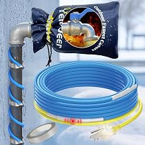 38.5" Pipe Heating Blanket - Freeze Protection For Outdoor Faucets (120V, 140°F Max
