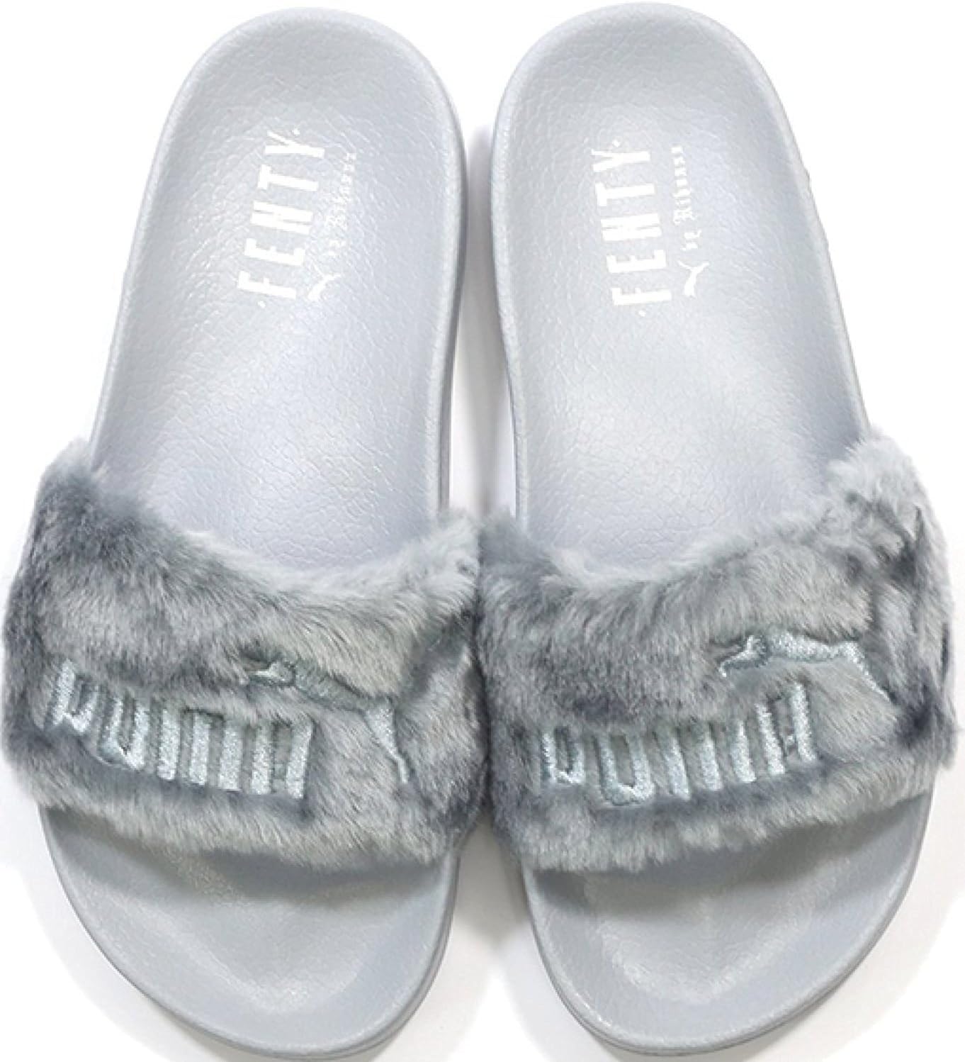 puma fenty grey slippers