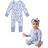 Posh Peanut Convertible Baby Sleepers - Girls Footless Baby Pajamas with 2 Way Zipper for Easy Diaper Changes