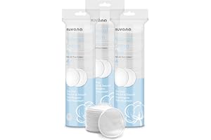Muvana Cosmetic Cotton Pads, 300 Count - Extra-thick Cotton Rounds, Triple Layers Tear-Resistant Makeup Remover Pad for Sensi