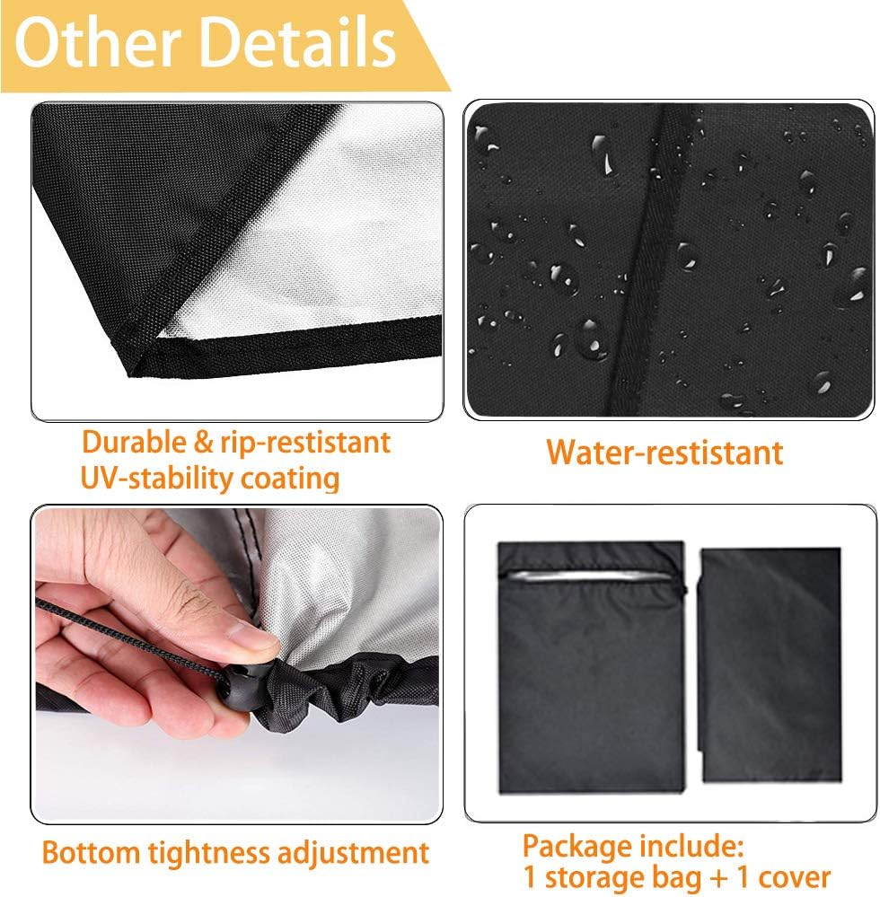 Oslimea Patio Loveseat Cover Patio Bench Cover 3 Seater, Durable Waterproof Outdoor Long Chair Cover Lounge Sofa Cover Loveseat Cover, Outdoor Patio Furniture Cover for Loveseats, Black: Kitchen & Dining