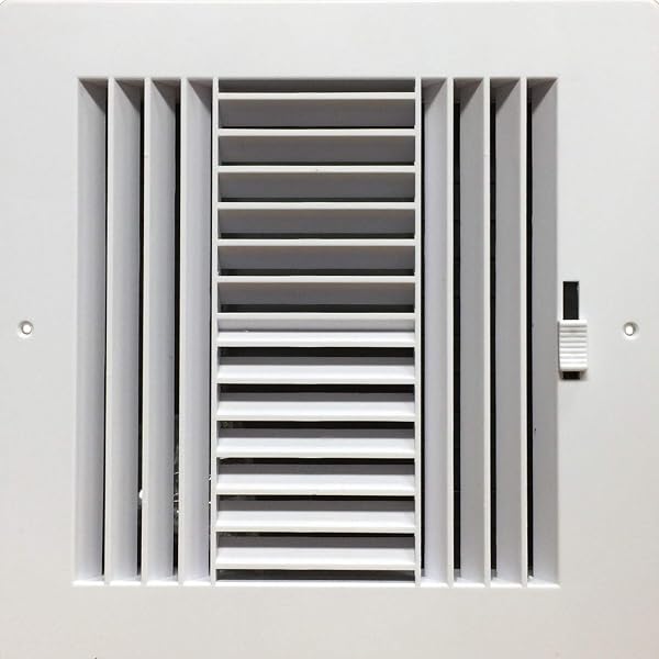 HBW Four-Way Plastic Side Wall/Ceiling Register in White 10 w X 10 h for  Duct Opening (Outside Dimension is 12 w X 12 h) - Amazon.com