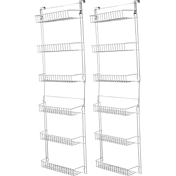 Amazon Com Over Door Kitchen Storage Basket Rack 5 Foot 6 Shelves