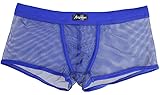 Kanhan Mens Sexy Soft Sheer Mesh Boxer Briefs Openwork Bulge Pouch Underpants