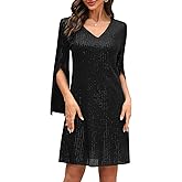COOAN Wedding Guest Cocktail & Formal Dresses for Women - Lace Sequin Prom Evening Dress