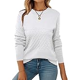 ZEAGOO Womens Sweaters Long Sleeve Tops Crew Neck Knit Pullover Sweaters Fall Fashion 2026 Dressy Casual Basic Clothes