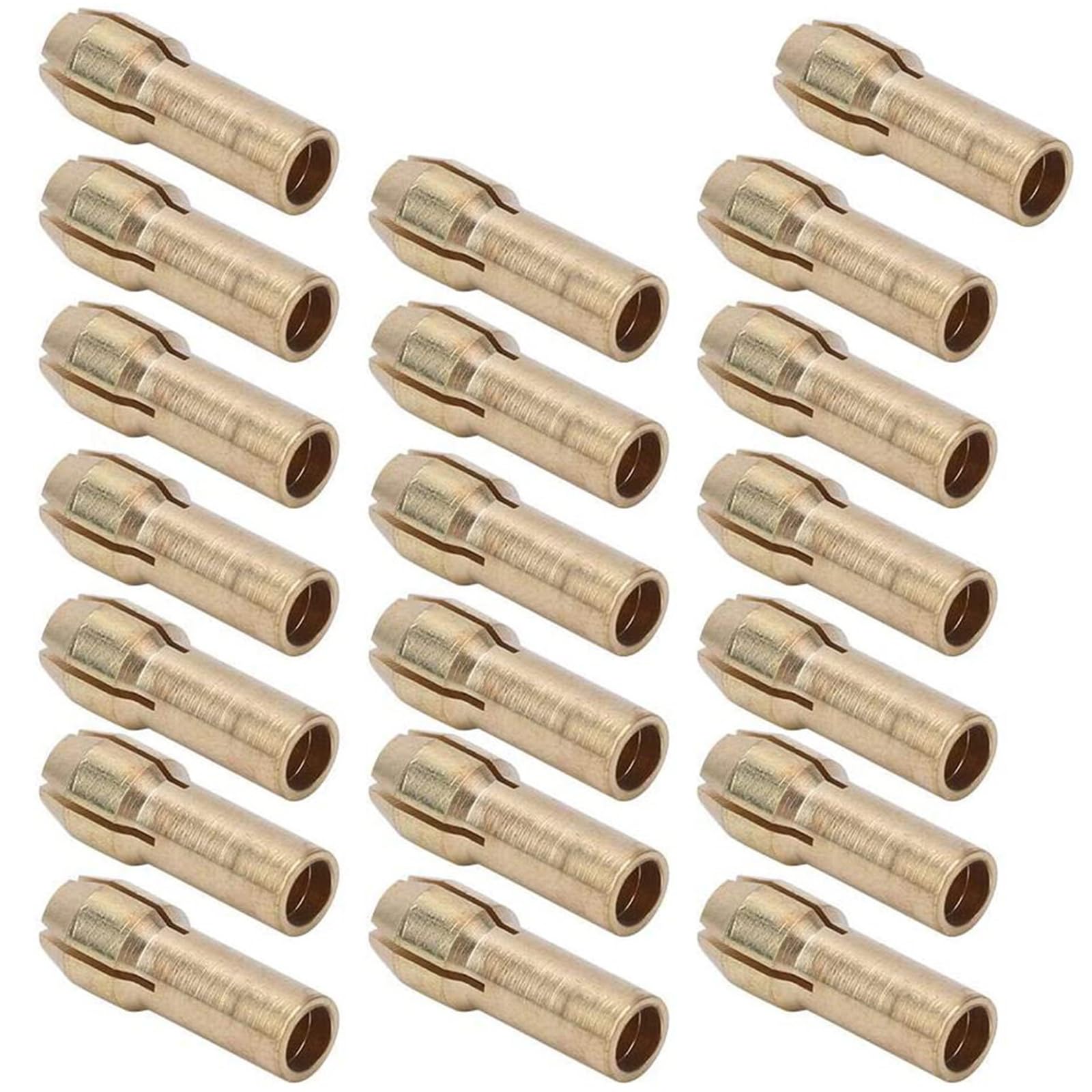 20 Pcs Brass Drill Chuck Precision 0.5-3.2mm Brass Collet Fits Dremel Rotary Tools Collect Chuck Holder Electric Grinding Drill