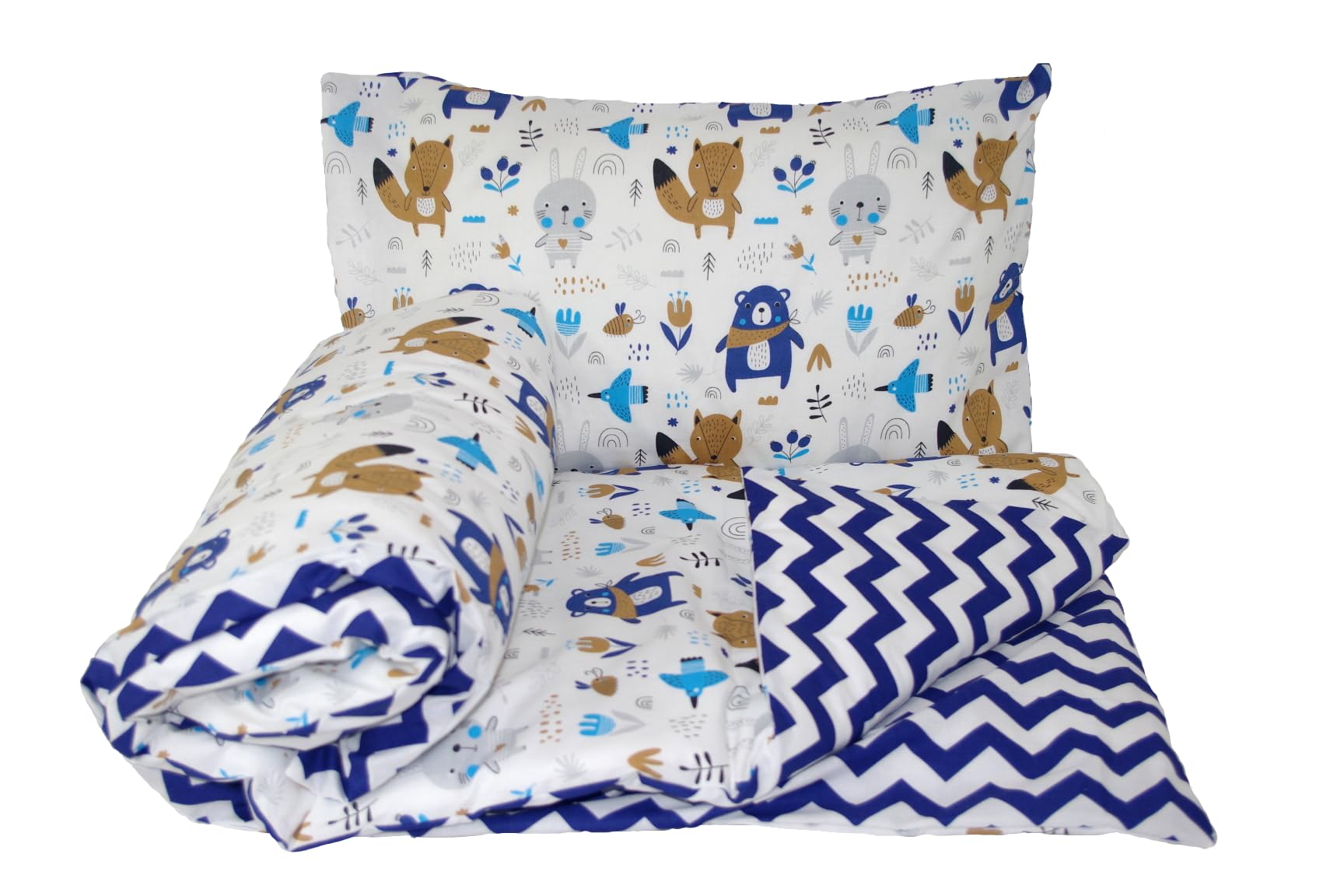 2 pcs PRAM Quilt Duvet and Pillow Set to fit Children pram Mini cot or Crib (2)