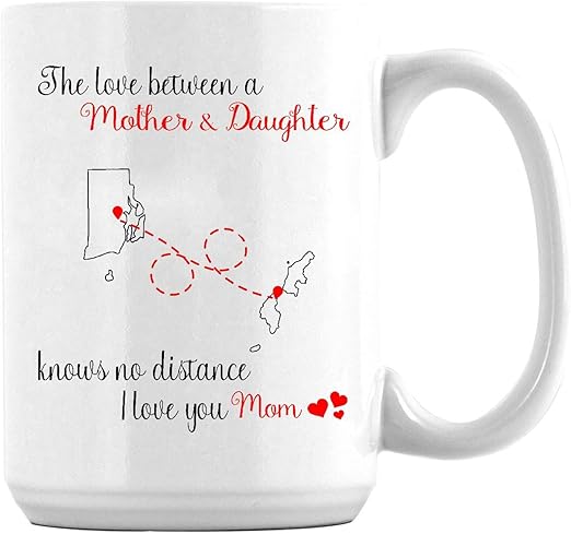 the love between a mother and daughter knows no distance mug