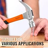 DIY Doctor 20oz Forged Steel Claw Hammer Fibreglass Shaft Non-Slip Grip view 3