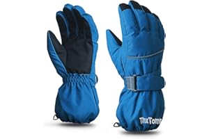 ThxToms Kids Warm Gloves Winter Waterproof Snow Gloves for Ourdoor Sports Snowboard, Toddler Bulky Ski Gloves for Boys Girls 3-14 Years Old