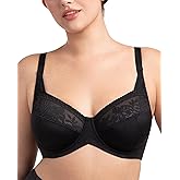 HSIA Minimizer Bras for Women, Full Coverage Lace Bra Unlined Underwire Plus Size Bras for Heavy Breast