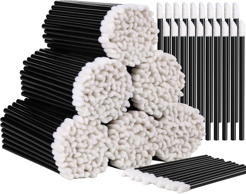 Teenitor 600 Pcs Lip Applicators Disposable Lip Wands, Lipstick Applicator Testers Lint Free Makeup Applicators, Lip Brushes