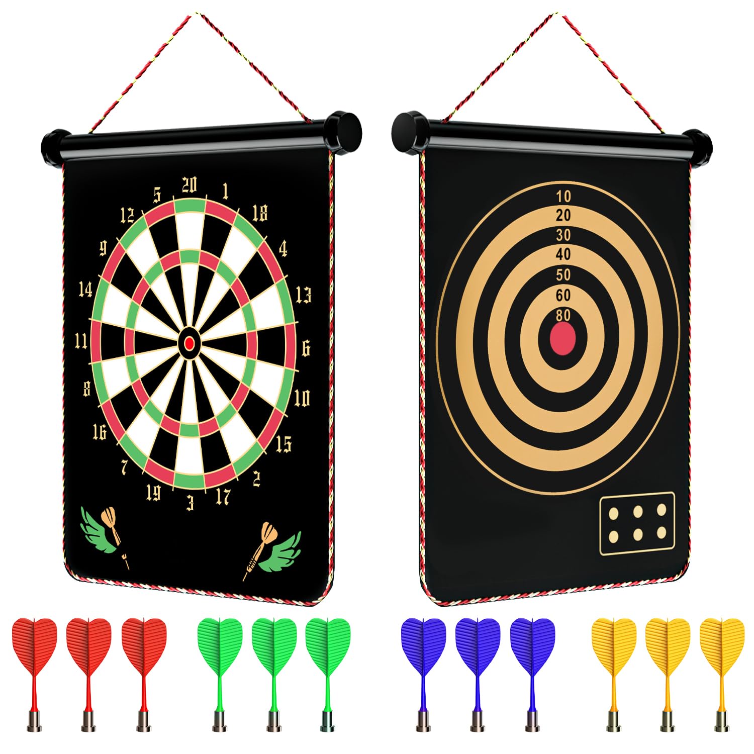 Photo 1 of Magnetic Dart Board Games for Kids with 12 Darts Outdoor Toys for Boys Age 8-13 Cool Stuff Gifts Ideas for Teenage Boy Girls Age 8 9 10 11 12 13 14 15 16 Game Room Decor