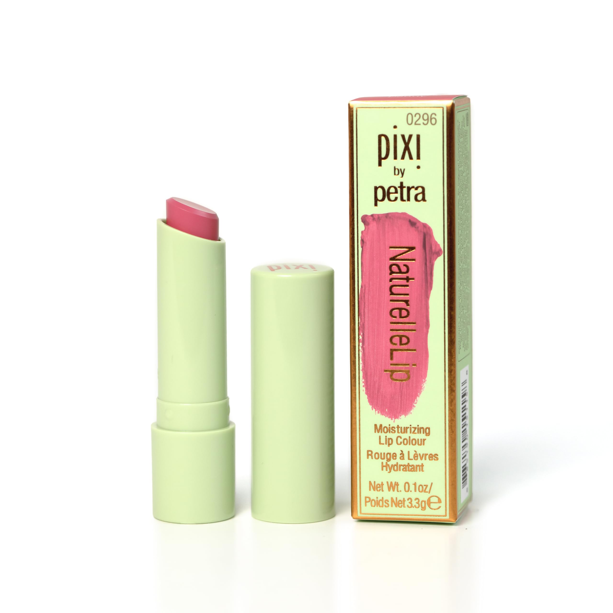 Pixi NaturelleLip | Hydrating Demi-Matte Lipstick with Sunflower Oil, Jojoba & Vitamin E | Natural Finish & Comfortable All-day Wear | Raspberry | 0.1 oz/3.4 g