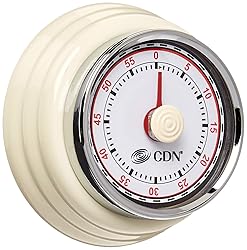 CDN Compact 60 Min Mechanical Timer-White, White