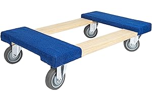 HaulPro Heavy Duty Furniture Dolly Fully Assembled with Four Wheels- 30" x 18"- 900 Pound Capacity for Easy Moving and Transport
