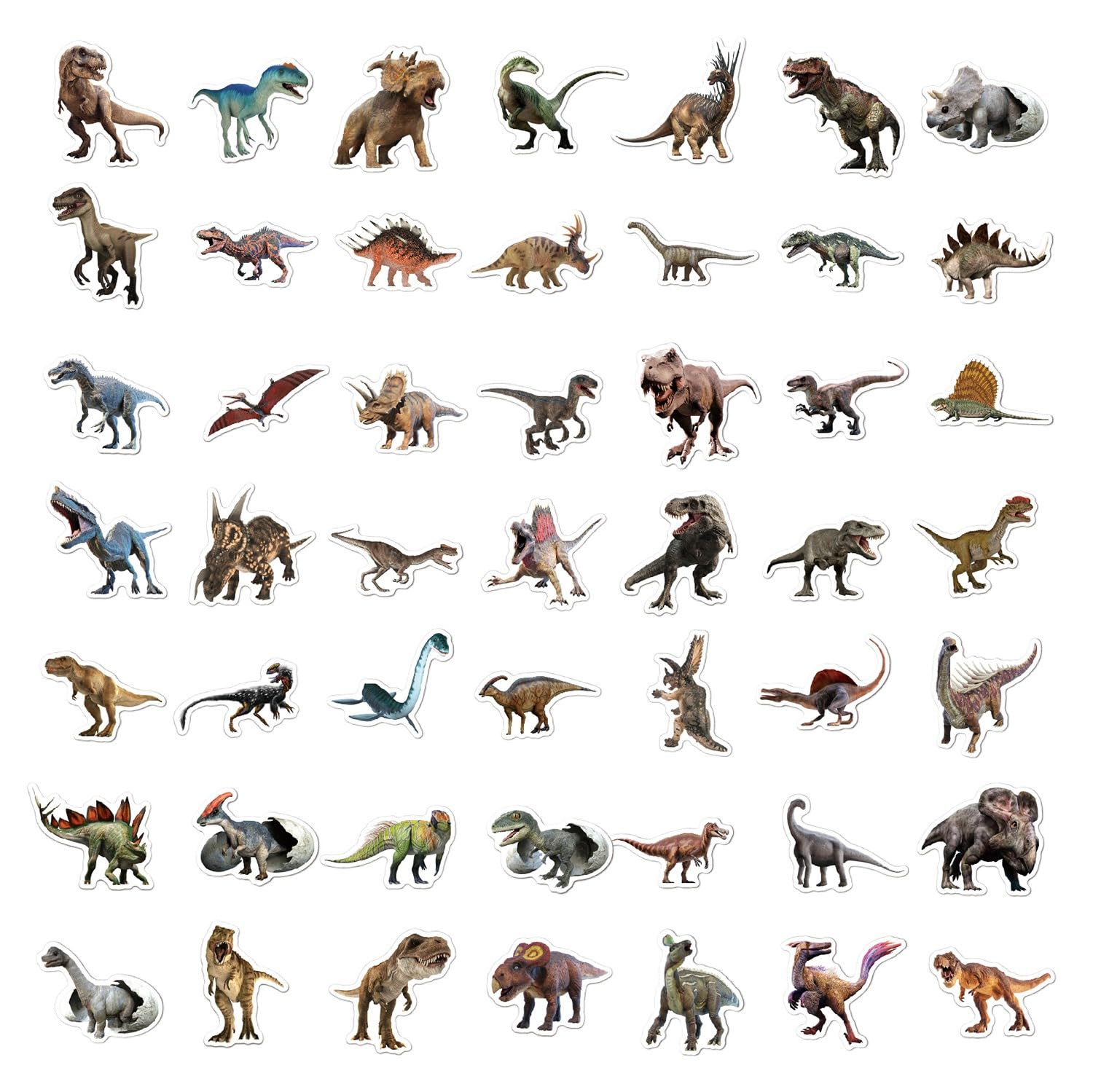 100pcs Jurassic Dinosaur Stickers for Kids Waterproof Vinyl Dino Stickers for Boys Girls Teens Waterbottle Scrapbook Laptop Skateboard Computer