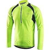 ARSUXEO Men's Half Zipper Cycling Jerseys Long Sleeves Mountain Bike Shirts 6031