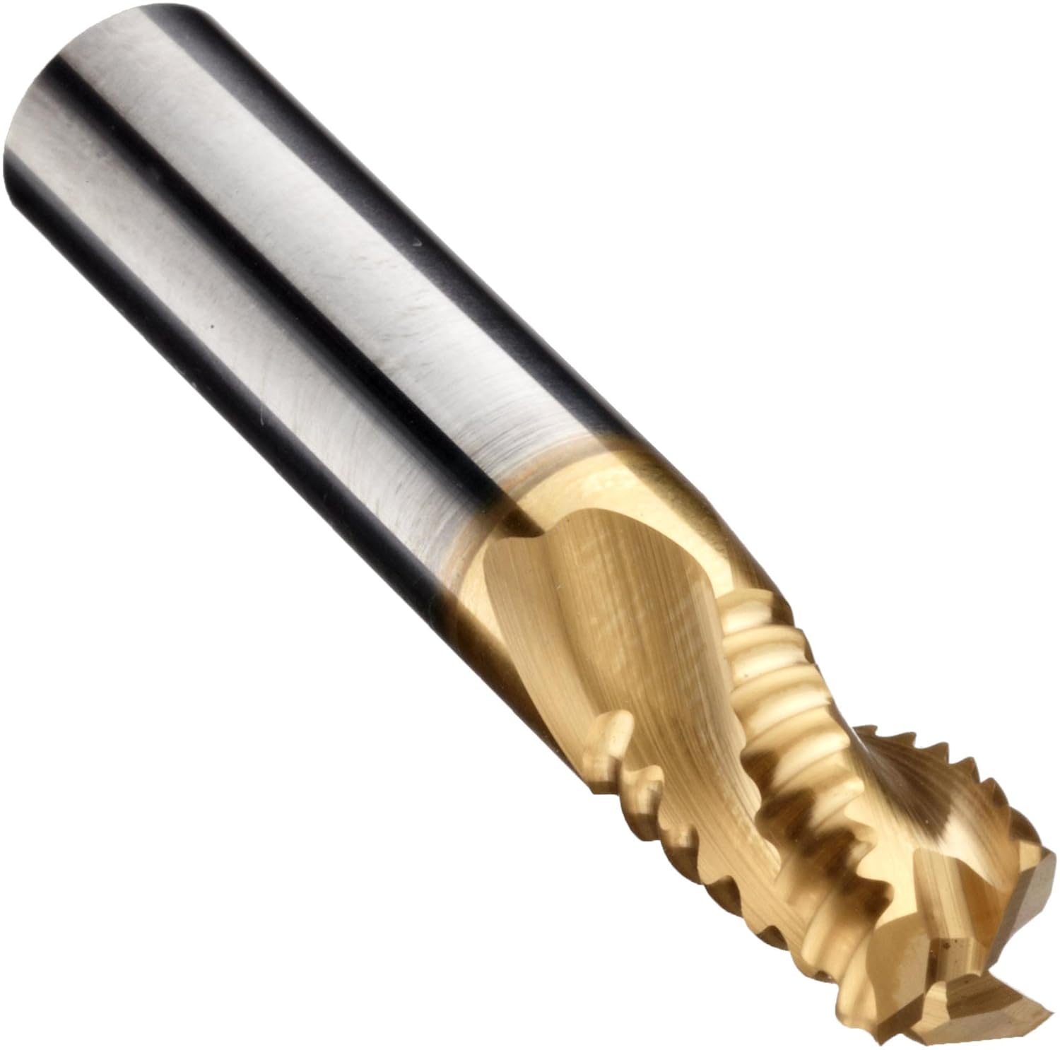 Niagara Cutter N76221 Carbide End, Mill for Aluminum Roughing, TiN