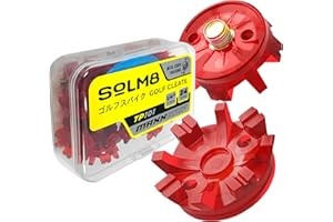 SOLM8 24 Maxx Grip Golf Shoe Spikes Replacement Metal Screw Threading Dia ¼ Inch or 6mm Easy to Install on Golf & Cricket Spike Shoes (Spanner Included)