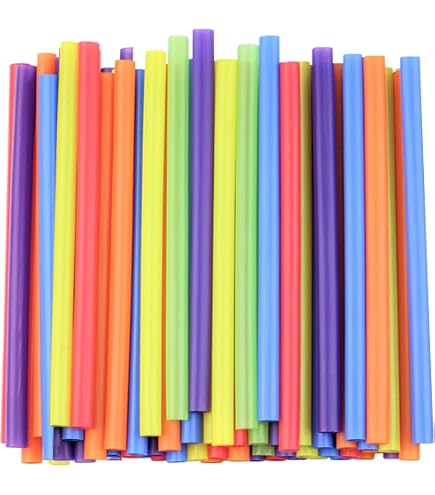 100 Pailles Réutilisables Colorées AUAUY - Avec Brosse De Nettoyage - Pour Fêtes Et Maison