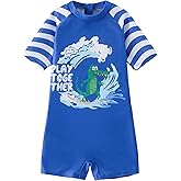 AIWUHE Boys one Piece Swimsuit Zipper Rash Guard Kids Long Sleeve Bathing Suits UPF 50+ Sun Protection Swimwear 2-9Y