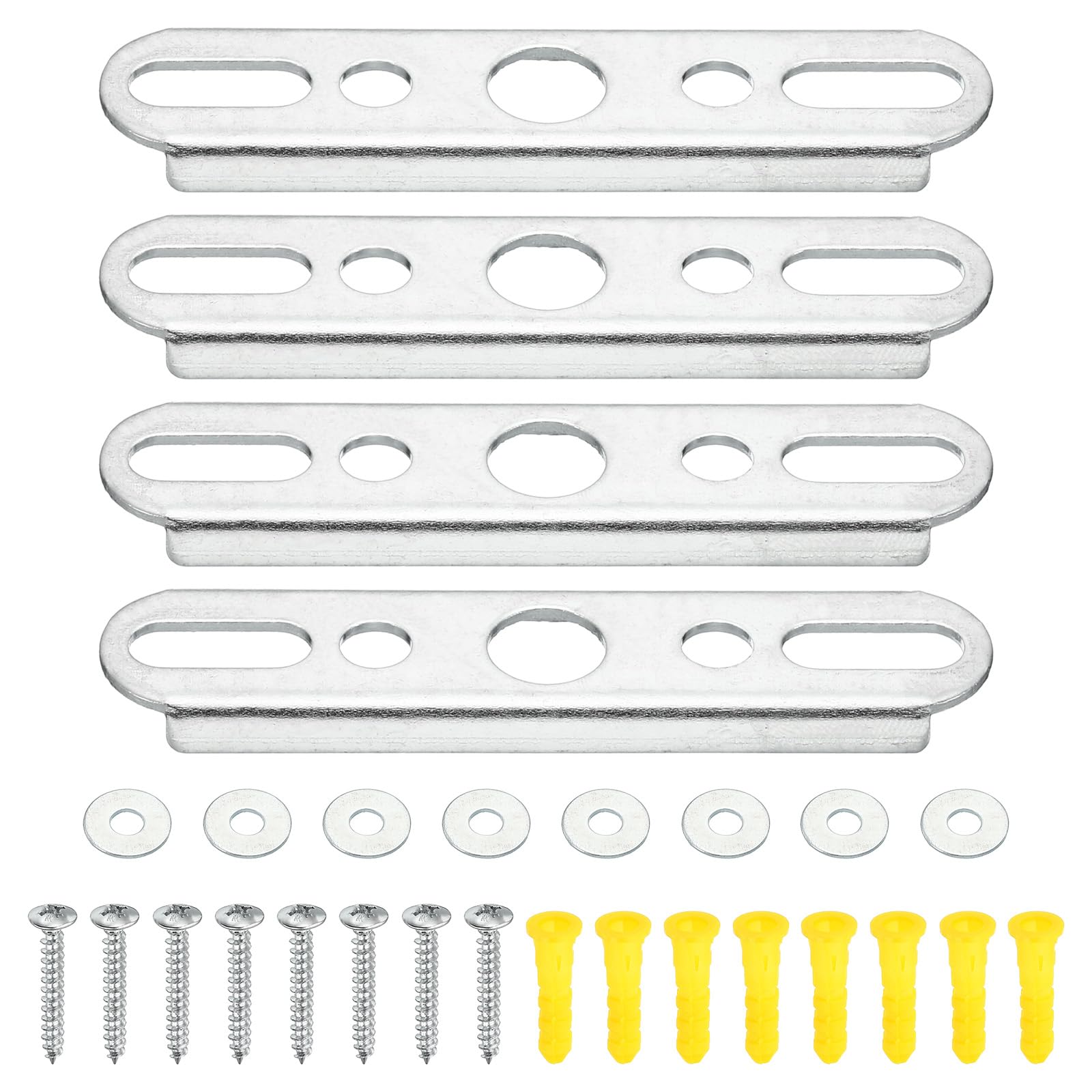 PATIKIL 80mm 3.1 Inch Ceiling Light Plate Kit, 4 Set Pendant Light Fixture Mounting Bracket Crossbar with Screw Nuts Accessories for Chandelier Wall Lighting