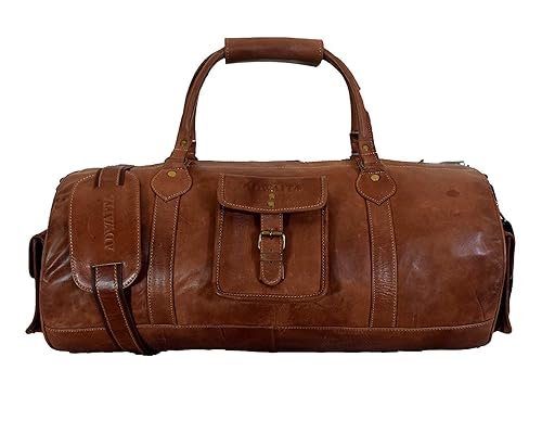 extra large leather duffle bag