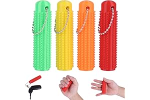 Ablyea 4PCS Little Ouchies Fidget, 3.54 in Little Ouchies Pain Fidget, Spiky Grippie Stim Keychain , Venting Key Pendant for Anxiety Relief Positive, Pain Stim Fidget for Adult (Light Color)