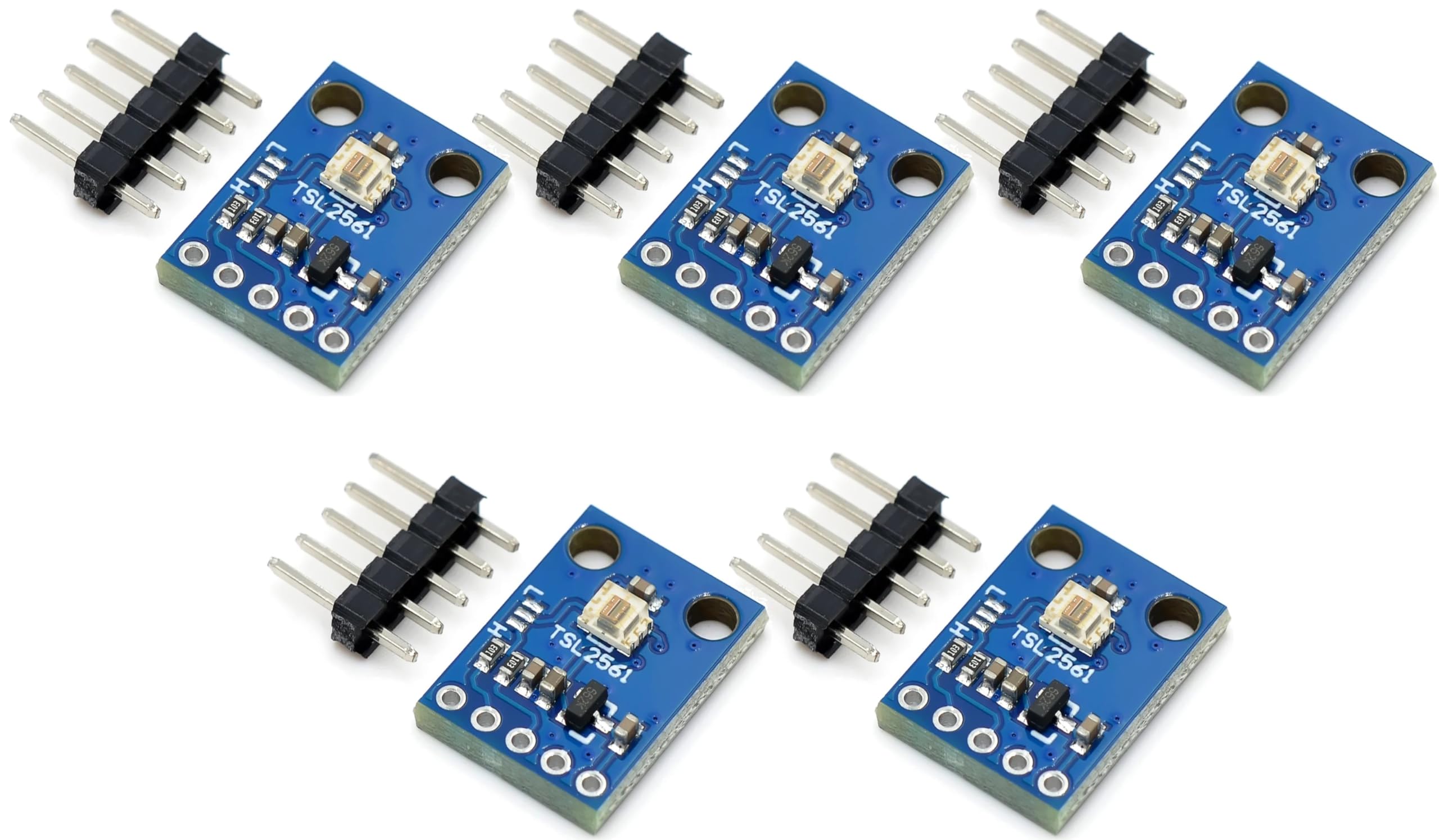 TECNOIOT 5pcs GY-2561 TSL2561 Brightness Sensor Breakout Infrared Light Sensor Module