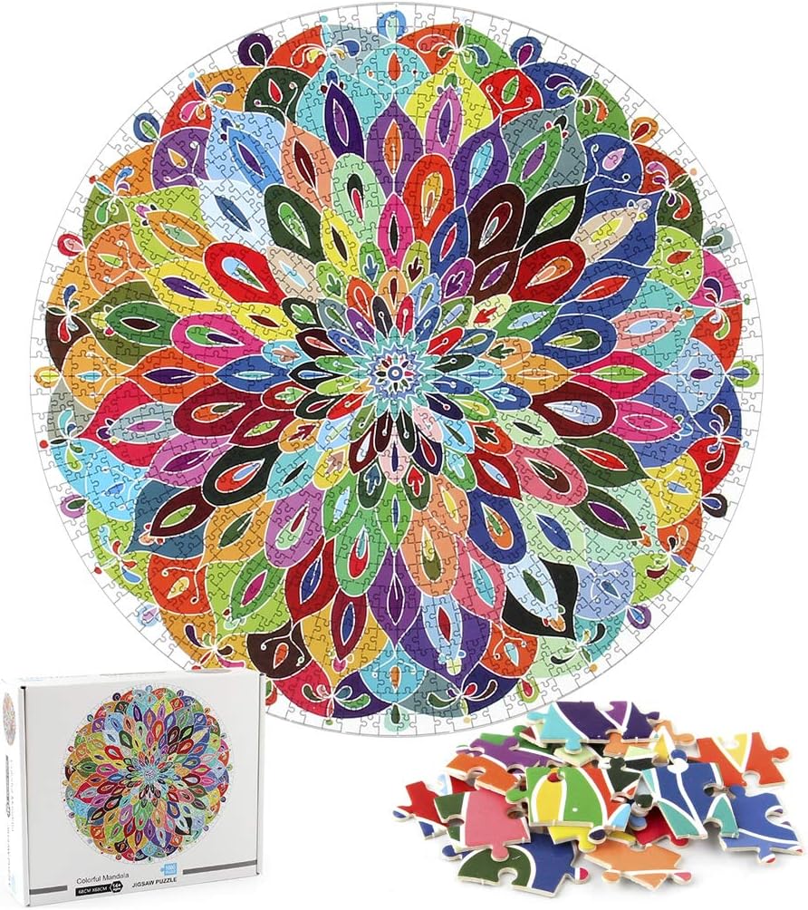 Team Promotions Puzzles For Adults 1000 Piece Jigsaw Puzzles For Adults Teens Kids Large Blooming Color Round Puzzle Game Toys For Boys Girls Ideal Gift For Birthday Christmas Top Brand Fatsrestaurants Com