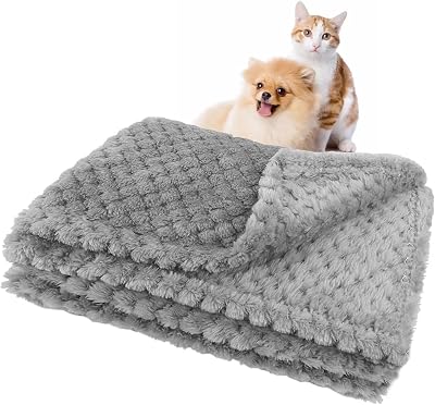 Medo Small Blanket Fuzzy Flannel Washable Soft Warm Pet Bed Cover 45x65cm Gray