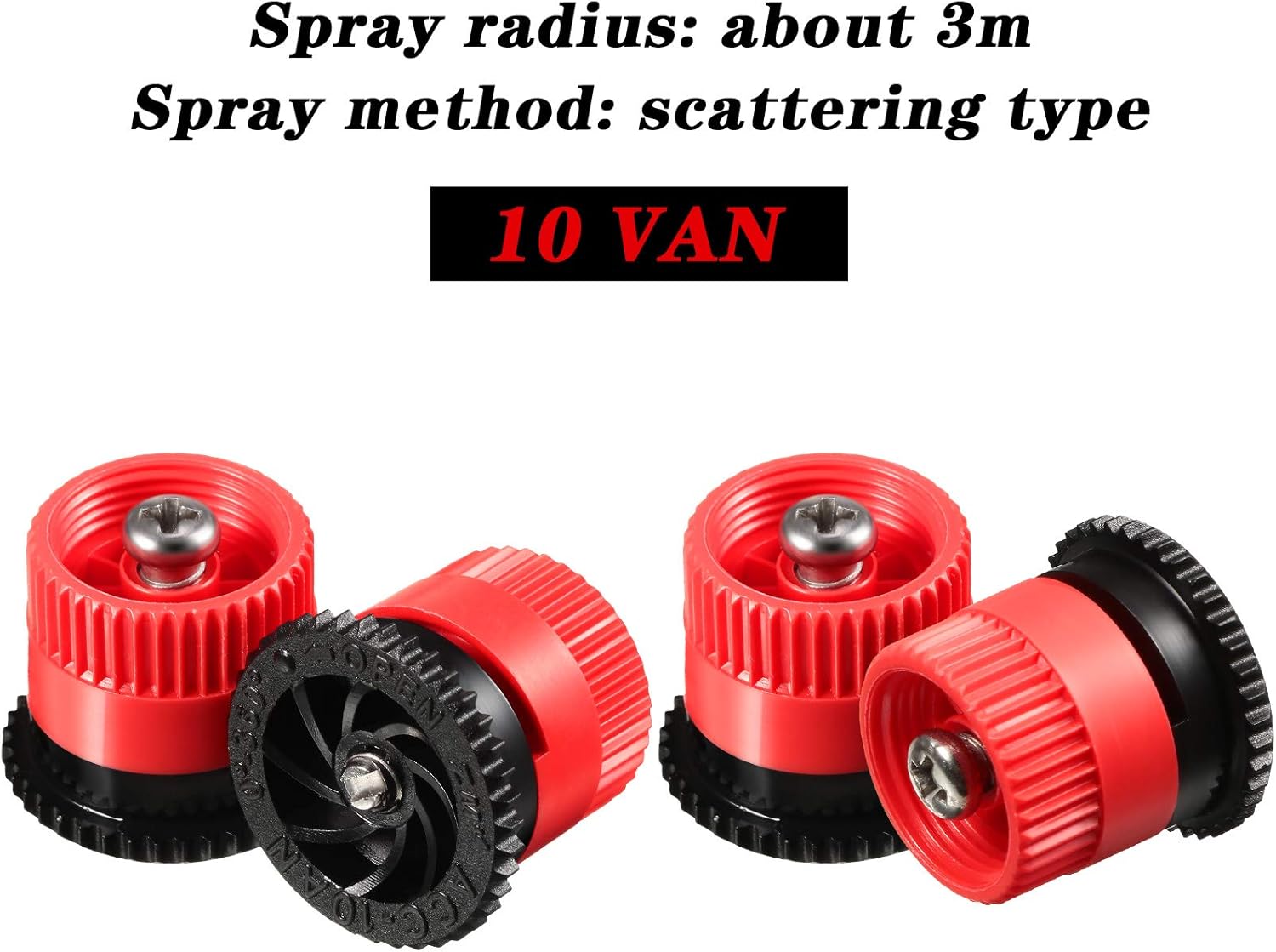 16 Pieces Variable Arc Nozzle 9.8 Feet Radius High Efficiency Replacement Pop-up Sprinkler Heads Compatible with RainBird, Hunter, Orbit Pop-up Sprinklers, Red, 10VAN : Garden & Outdoor