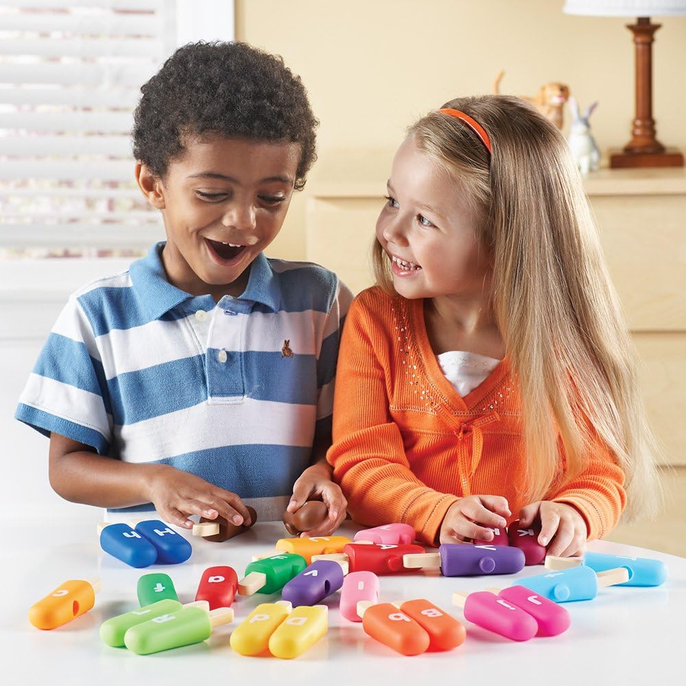 Learning Resources Smart Snacks Alpha Pops, Alphabet Matching & Fine Motor Skills Toy, 26 Double Sided Pieces, Ages 2+,Multi-color: Toys & Games