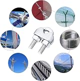 TERF M12 Galvanized U-Bolt Saddle Fasteners 4 Pcs for Ø12mm Wire Rope view 9