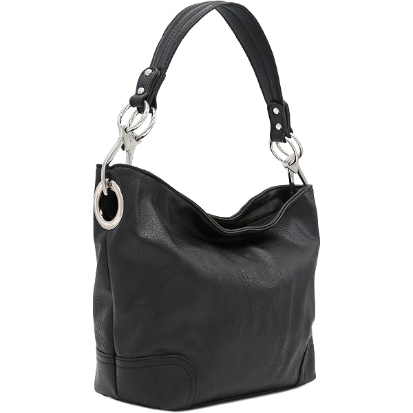 HOBO Bag ブラック ショルダーバッグ BOX付 Amazon.com: Hobo Shoulder Bag with Big Snap Hook Hardware (Black