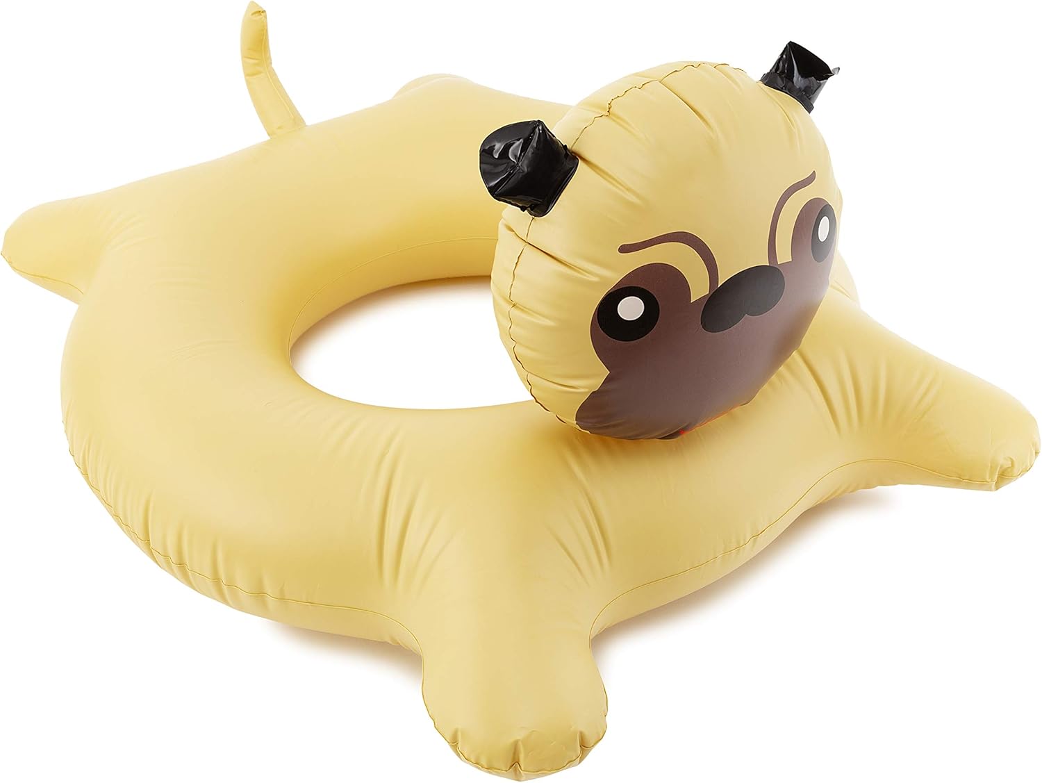 Jumbo Inflatable Puppy Pug Dog Swim Ring Summer Beach Pool Float Lilo