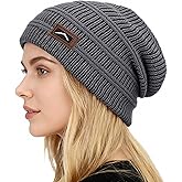 ZOORON Slouchy Beanies Hats for Men Women Cable Knit Winter Hats Chunky Beanie Skull Warm Cap