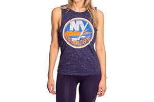 Calhoun NHL Women's Team Logo Crew Neck Space Dyed Sleeveless Tank Top Shirt