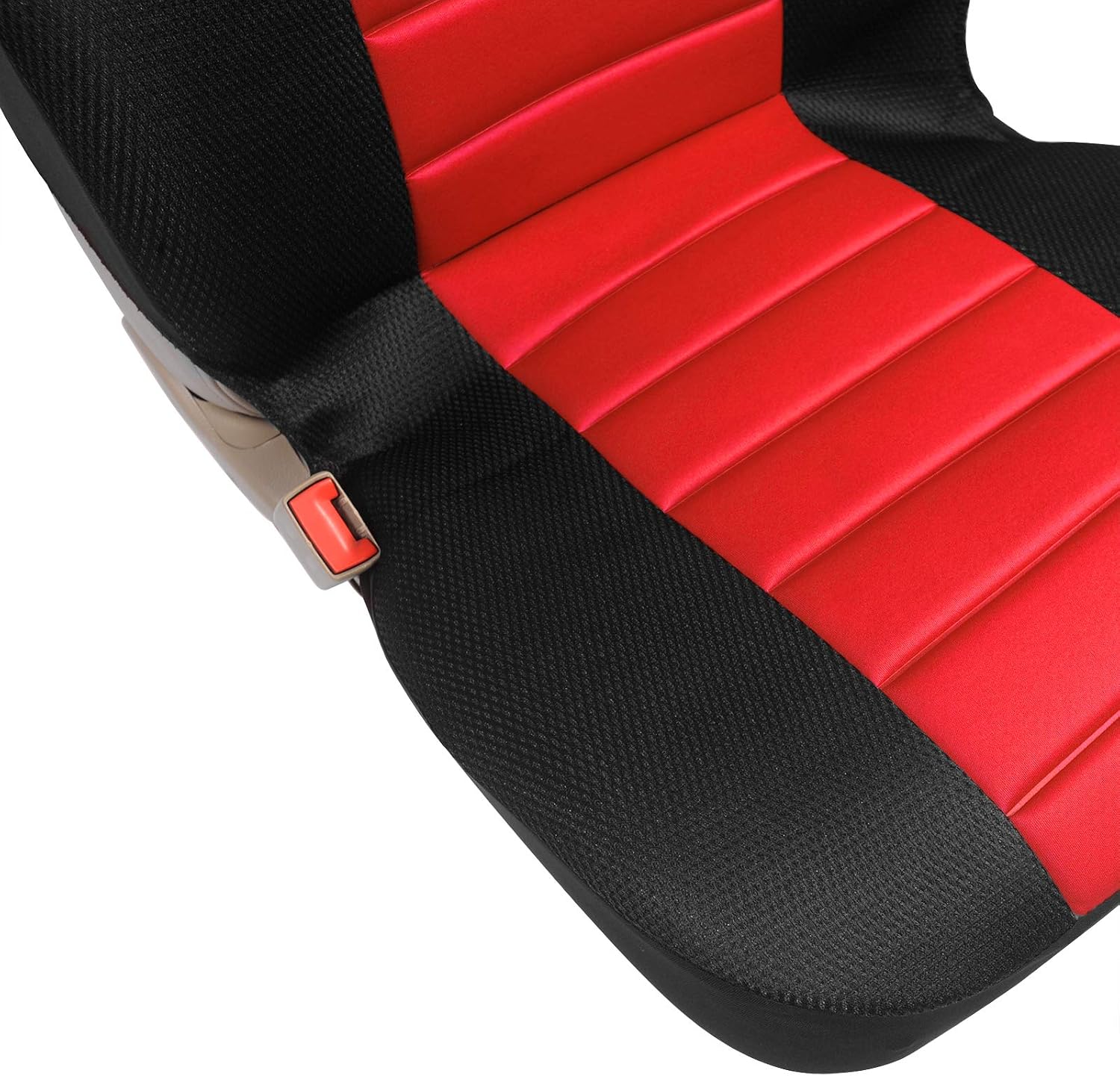 WOLTU Car Van Seat Covers Front Pair red black Universal for Cars Vans Car Seat Protector, 2er Set - Image 3
