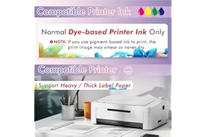 Koala Printable Vinyl Sticker Paper for Inkjet Printer - 50 Sheets White Glossy Sticker Paper, Waterproof Sticker Printer Pap