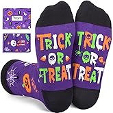 HAPPYPOP Halloween Gifts - Pumpkin Gift, Pumpkin Spooky Socks, Halloween Sock