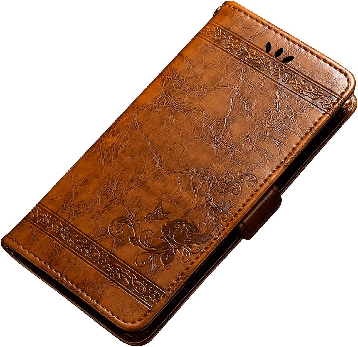 UMIDIGI F1/F1 Play Case Cover, Slim Light Flip Shell Case, Stylish Premium Stand Soft Protective Case, Fashion Designs Cover Case for UMIDIGI F1/F1 Play Smartphone. (Brown, 6.3'')